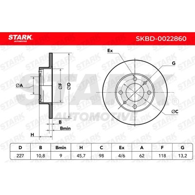 Brake Disc Stark SKBD-0022860 SKBD-0022860 - photo 9