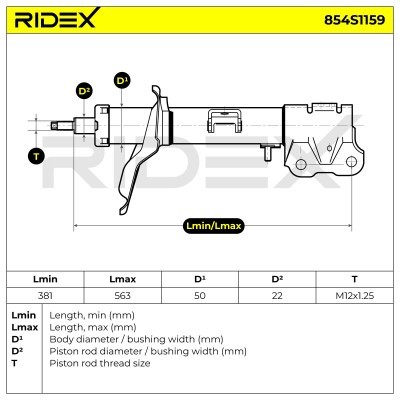 Shock Absorber RIDEX 854S1159 854S1159 - photo 6