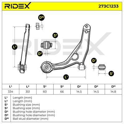 Control Arm RIDEX 273C1233 273C1233 - photo 6