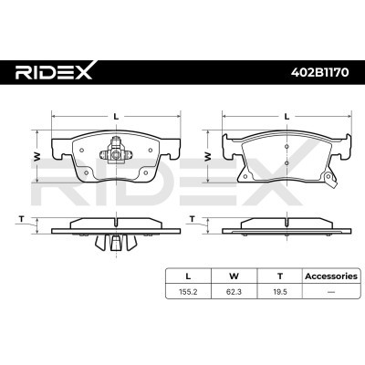Brake Pads Set RIDEX 402B1170 402B1170 - photo 7