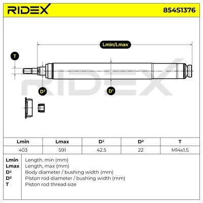 Shock Absorber RIDEX 854S1376 854S1376 - photo 6