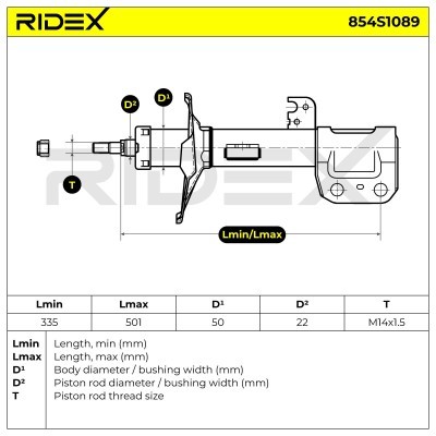 Shock Absorber RIDEX 854S1089 854S1089 - photo 6