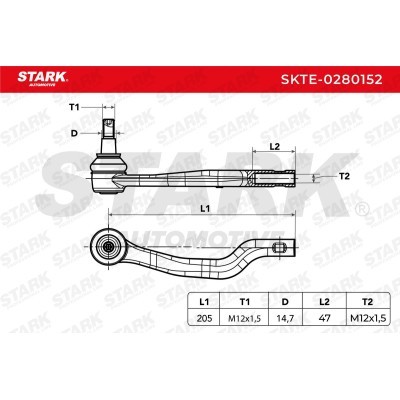 Tie Rod End Stark SKTE-0280152 SKTE-0280152 - photo 5