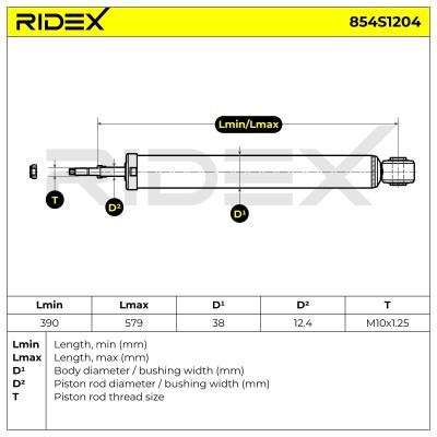 Shock Absorber RIDEX 854S1204 854S1204 - photo 5