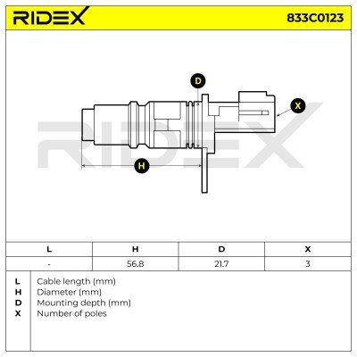 Crankshaft Pulse Sensor RIDEX 833C0123 833C0123 - photo 6