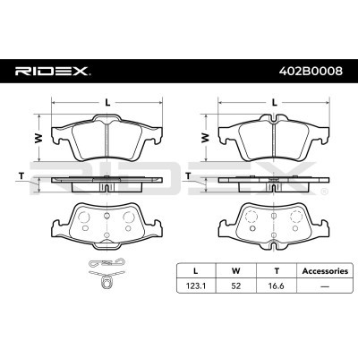 Brake Pads Set RIDEX 402B0008 402B0008 - photo 5