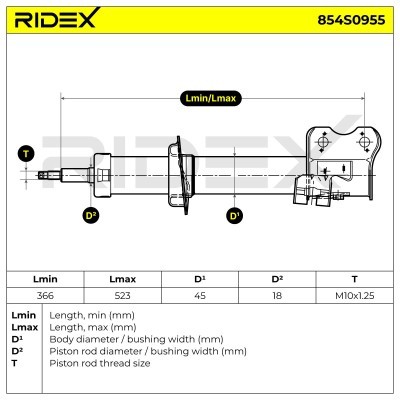 Shock Absorber RIDEX 854S0955 854S0955 - photo 5