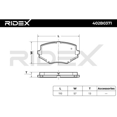 Brake Pads Set RIDEX 402B0371 402B0371 - photo 7
