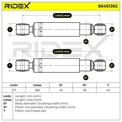 Shock Absorber RIDEX 854S1362 854S1362 - photo 4