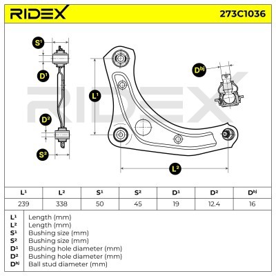 Control Arm RIDEX 273C1036 273C1036 - photo 8