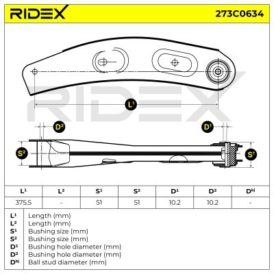 Control Arm RIDEX 273C0634 273C0634 - photo 7