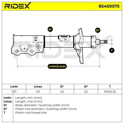 Shock Absorber RIDEX 854S0575 854S0575 - photo 9