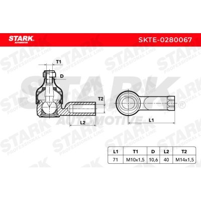 Tie Rod End Stark SKTE-0280067 SKTE-0280067 - photo 5