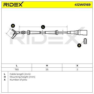 ABS Sensor RIDEX 412W0169 412W0169 - photo 6