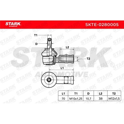 Tie Rod End Stark SKTE-0280005 SKTE-0280005 - photo 8