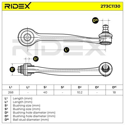 Control Arm RIDEX 273C1130 273C1130 - photo 5