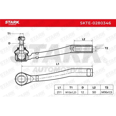 Tie Rod End Stark SKTE-0280346 SKTE-0280346 - photo 9