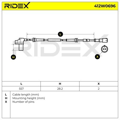 ABS Sensor RIDEX 412W0696 412W0696 - photo 5
