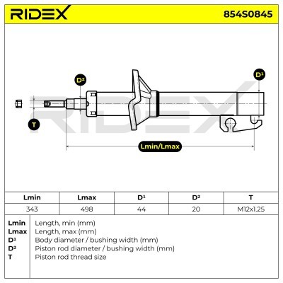 Shock Absorber RIDEX 854S0845 854S0845 - photo 5