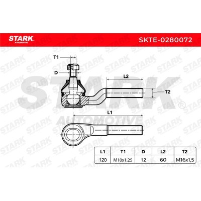Tie Rod End Stark SKTE-0280072 SKTE-0280072 - photo 6