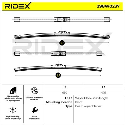 Wiper Blade RIDEX 298W0237 298W0237 - photo 5