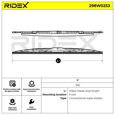 Wiper Blade RIDEX 298W0253 298W0253 - photo 6