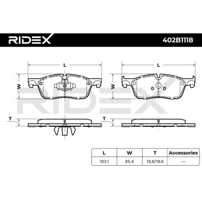 Brake Pads Set RIDEX 402B1118 402B1118 - photo 5