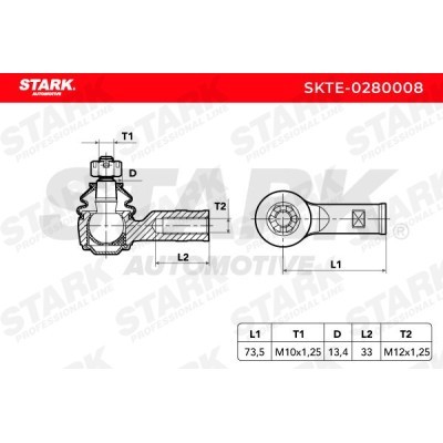 Tie Rod End Stark SKTE-0280008 SKTE-0280008 - photo 3