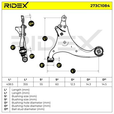 Control Arm RIDEX 273C1084 273C1084 - photo 6