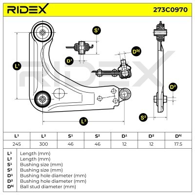Control Arm RIDEX 273C0970 273C0970 - photo 5