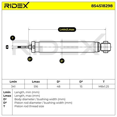 Shock Absorber RIDEX 854S18298 854S18298 - photo 8