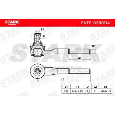 Tie Rod End Stark SKTE-0280114 SKTE-0280114 - photo 5
