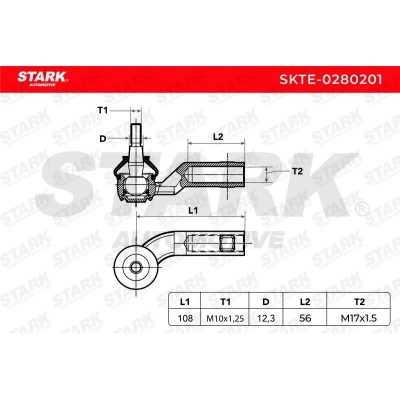 Tie Rod End Stark SKTE-0280201 SKTE-0280201 - photo 6