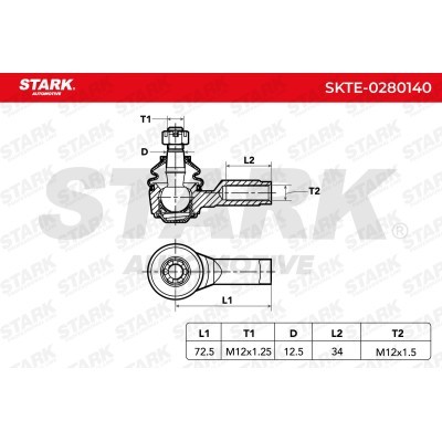 Tie Rod End Stark SKTE-0280140 SKTE-0280140 - photo 4