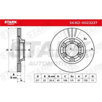 Brake Disc Stark SKBD-0023237 SKBD-0023237 - photo 3