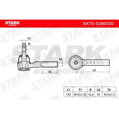 Tie Rod End Stark SKTE-0280130 SKTE-0280130 - photo 3