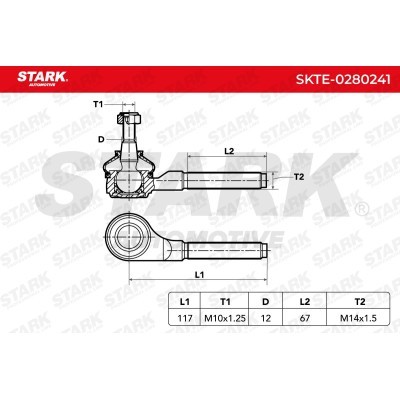 Tie Rod End Stark SKTE-0280241 SKTE-0280241 - photo 5