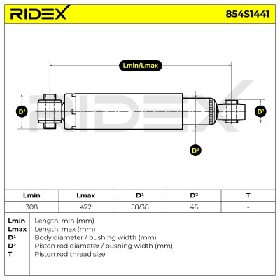 Shock Absorber RIDEX 854S1441 854S1441 - photo 6