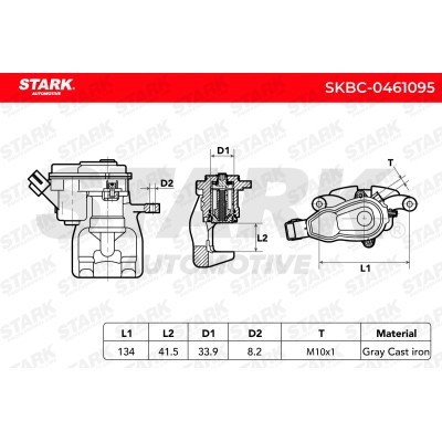 Brake Caliper Stark SKBC-0461095 SKBC-0461095 - photo 3