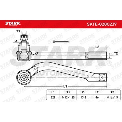Tie Rod End Stark SKTE-0280237 SKTE-0280237 - photo 2