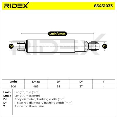 Shock Absorber RIDEX 854S1033 854S1033 - photo 7