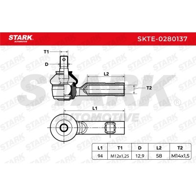 Tie Rod End Stark SKTE-0280137 SKTE-0280137 - photo 5