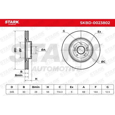 Brake Disc Stark SKBD-0023802 SKBD-0023802 - photo 4