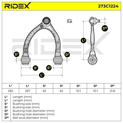 Control Arm RIDEX 273C1224 273C1224 - photo 5