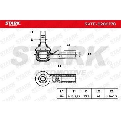 Tie Rod End Stark SKTE-0280178 SKTE-0280178 - photo 6