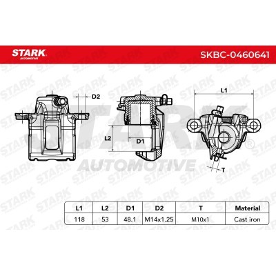 Brake Caliper Stark SKBC-0460641 SKBC-0460641 - photo 3