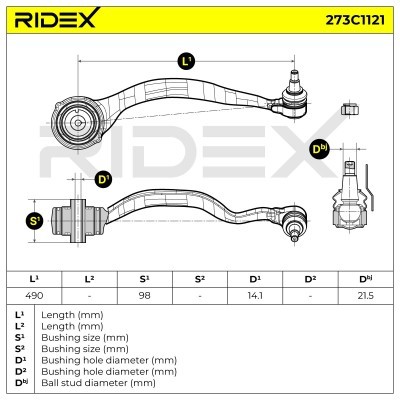 Control Arm RIDEX 273C1121 273C1121 - photo 6