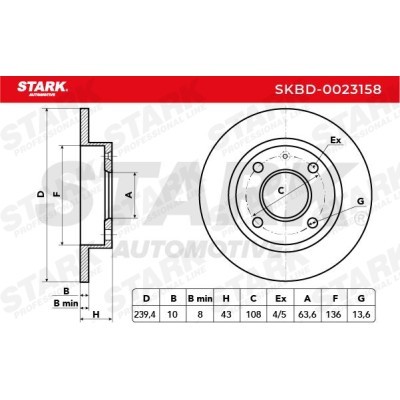 Brake Disc Stark SKBD-0023158 SKBD-0023158 - photo 5