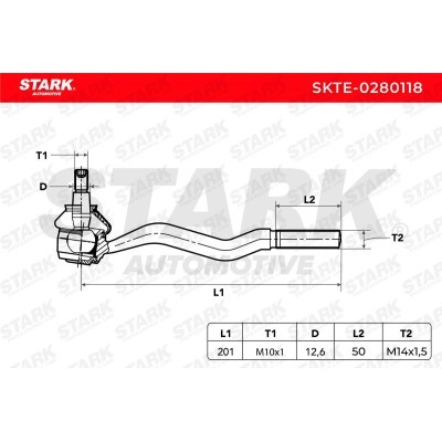 Tie Rod End Stark SKTE-0280118 SKTE-0280118 - photo 3