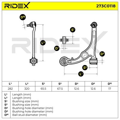 Control Arm RIDEX 273C0118 273C0118 - photo 5
